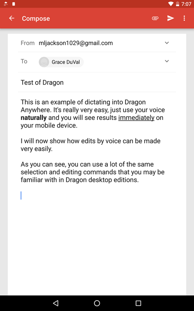 Bringing the power of Dragon desktop speech recognition to mobile devices for the first time, this professional-grade solution lets you dictate documents on a smartphone or tablet and then edit them using voice commands.
