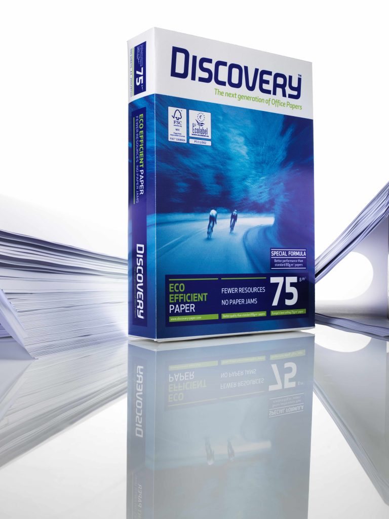 Discovery Paper is an eco-efficient paper that is made using less wood, which guarantees a top performance with less resources