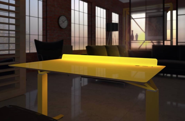 An eye catching addition is the LightBar which runs along the back of the desk